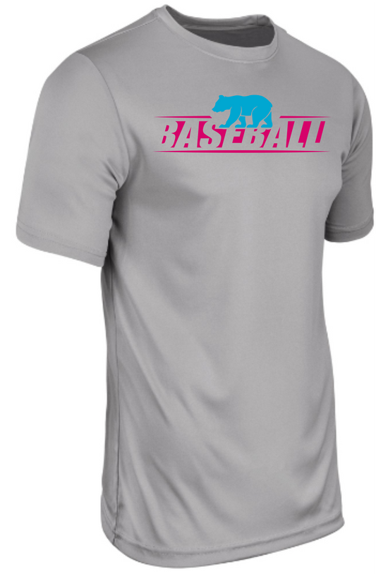 YOUTH PINK AND BABY BLUE LOGOS Champro Dri - Fit T Shirt