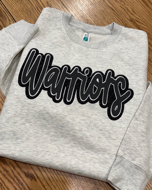 Warriors GLITTER Outline Lane Seven® Premium Crewneck Sweatshirt