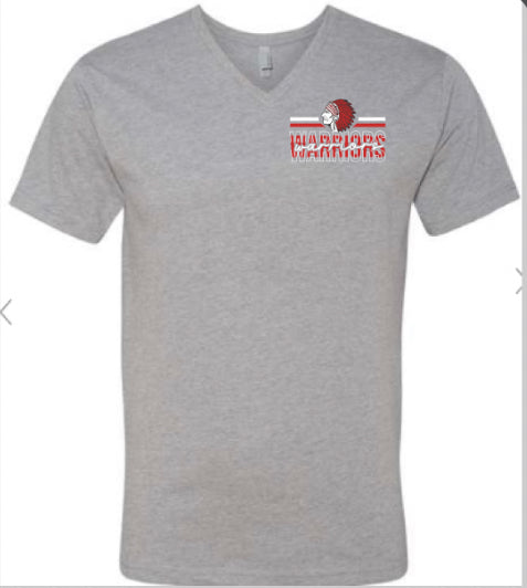 Next Level - Unisex CVC V-Neck T-Shirt Warriors Spirit Logos