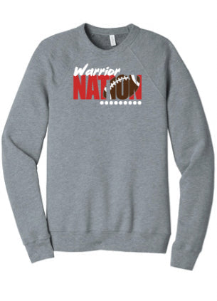 BELLA + CANVAS - Sponge Fleece Raglan Crewneck Sweatshirt WARRIOR NATION SPORTS LOGO