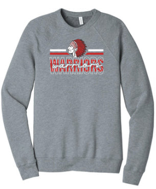 BELLA + CANVAS - Sponge Fleece Raglan Crewneck Sweatshirt WARRIORS SPIRIT LOGOS