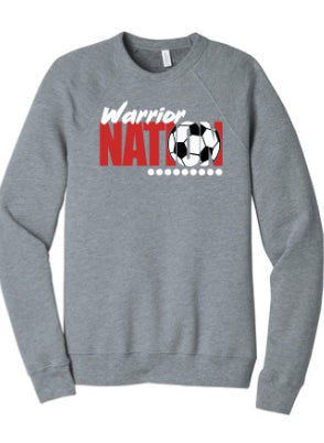 BELLA + CANVAS - Sponge Fleece Raglan Crewneck Sweatshirt WARRIOR NATION SPORTS LOGO
