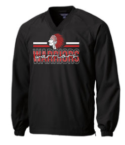 Sport-Tek® V-Neck Raglan Wind Shirt Warriors Spirit Logos