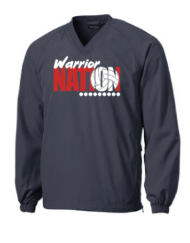 Sport-Tek® V-Neck Raglan Wind Shirt Warrior Nation Sports Logos