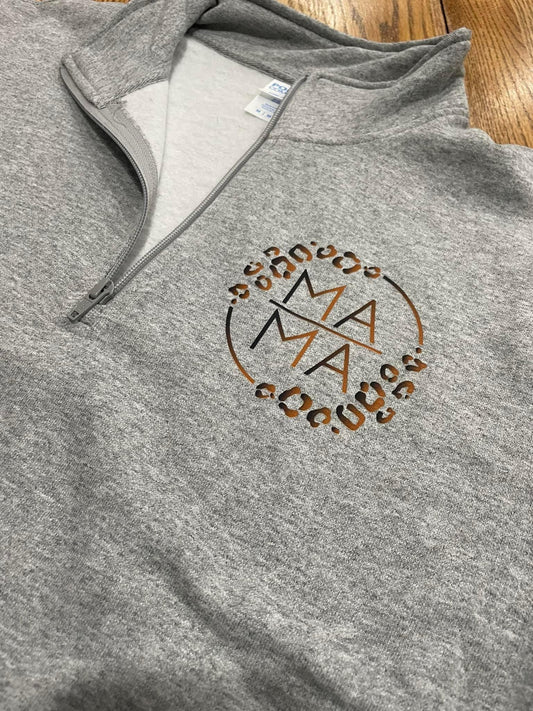 Leopard MAMA Port & Company ® Core Fleece 1/4-Zip Pullover Sweatshirt