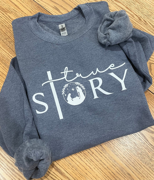 True Story Heavy Blend™ Adult Crewneck Sweatshirt