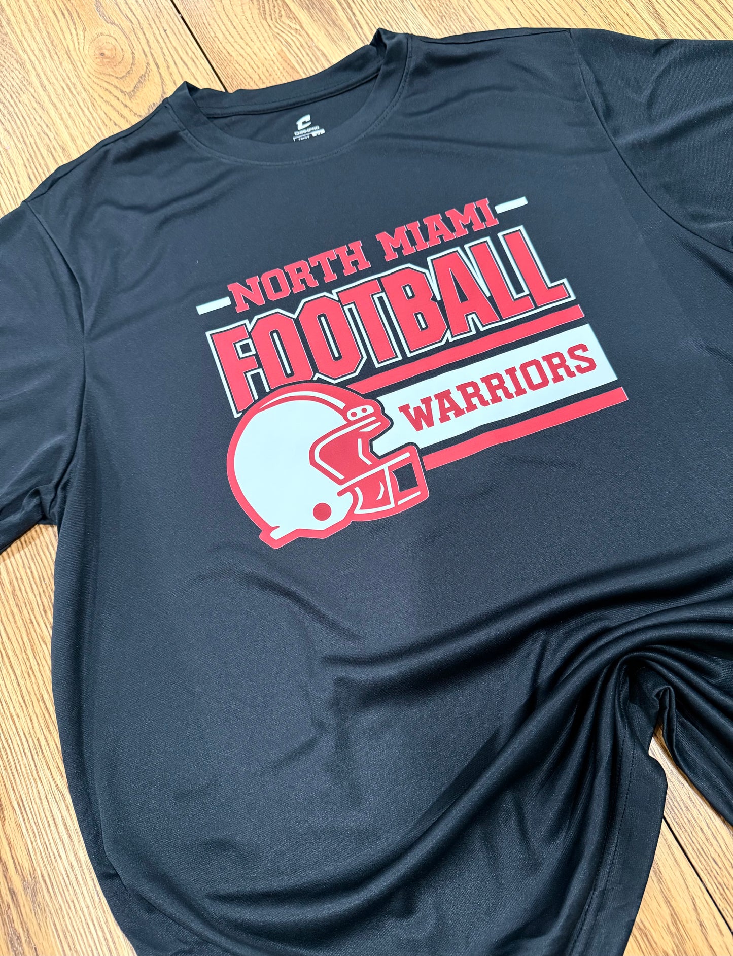 North Miami Football Helmet Champro Dri - Fit T Shirt