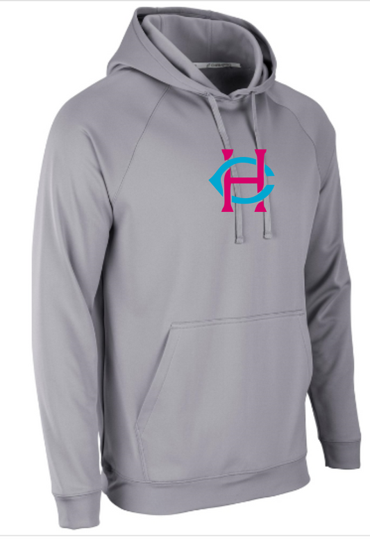 YOUTH PINK & BABY BLUE LOGO CHAMPRO DRY FIT HOODIE