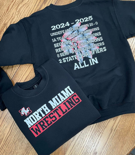 NM Warrior Wrestling 24-25 ALL IN Lane Seven® Premium Crewneck Sweatshirt