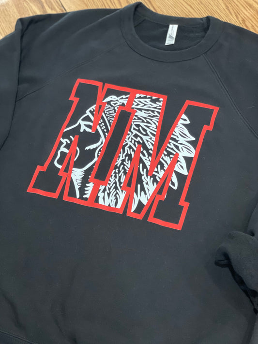 NM Warrior Bella Canvas Fleece Crew Raglan Sweatshirt