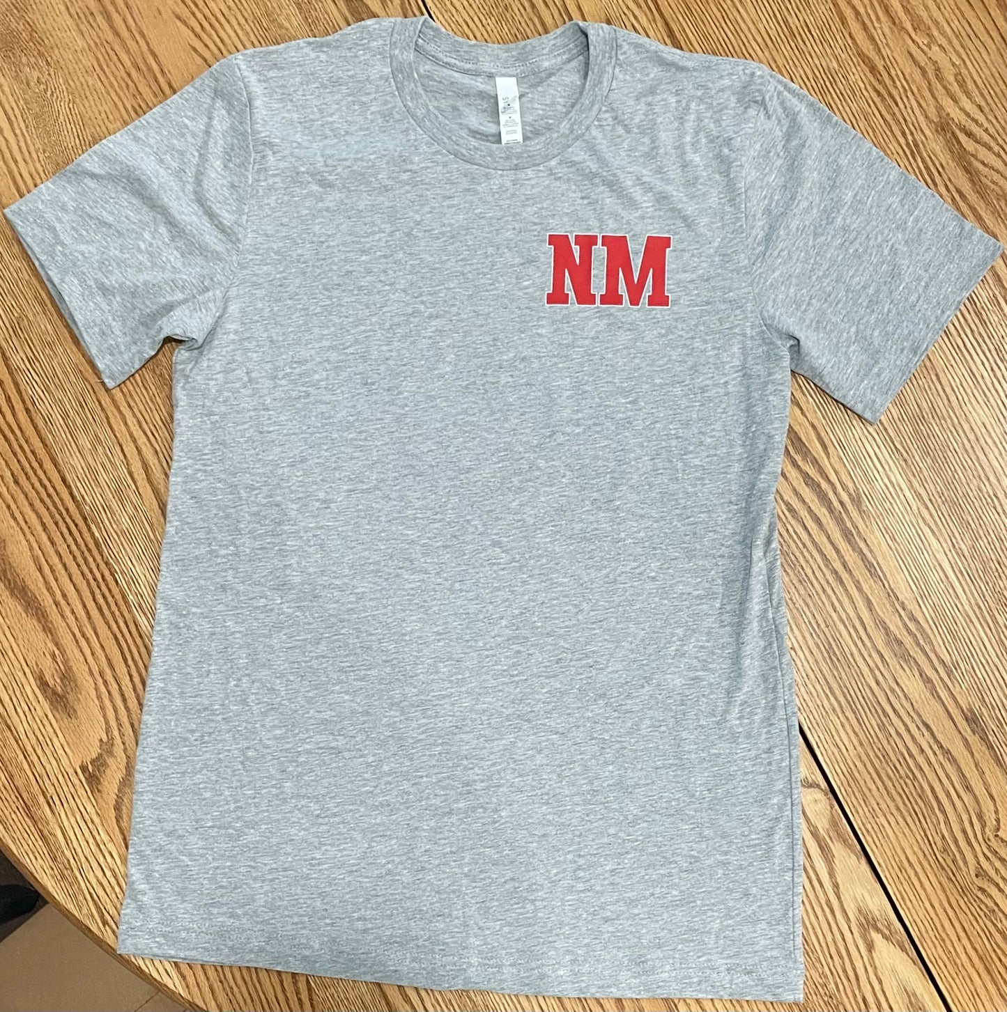 Left chest NM logo Front Design+Warrior Pride logo Back Design T-shirt