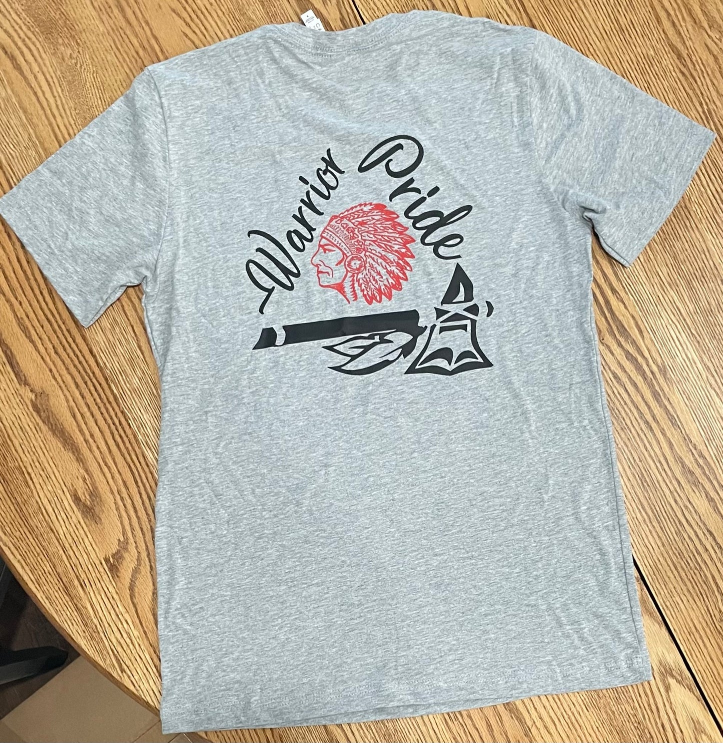 Left chest NM logo Front Design+Warrior Pride logo Back Design T-shirt