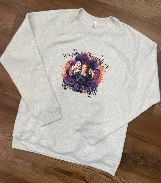 Hocus Pocus Bella Canvas Fleece Crew Raglan Sweatshirt