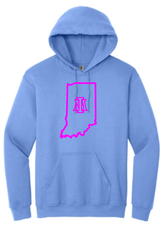 Gildan - Heavy Blend™ Hooded Sweatshirt (BABY BLUE OR PINK)