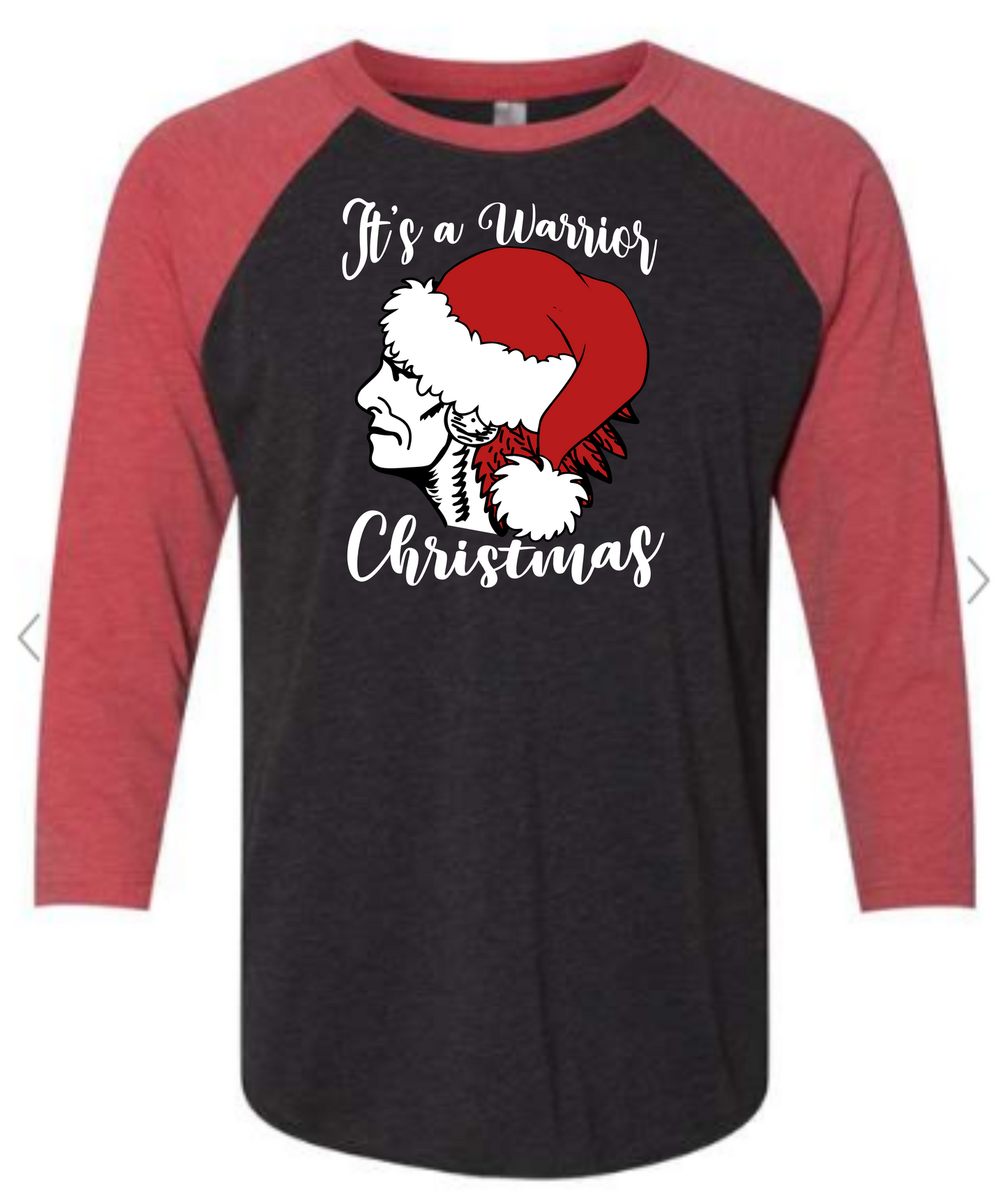 It's a Warrior Christmas Next Level - Triblend 3/4 Raglan T-Shirt