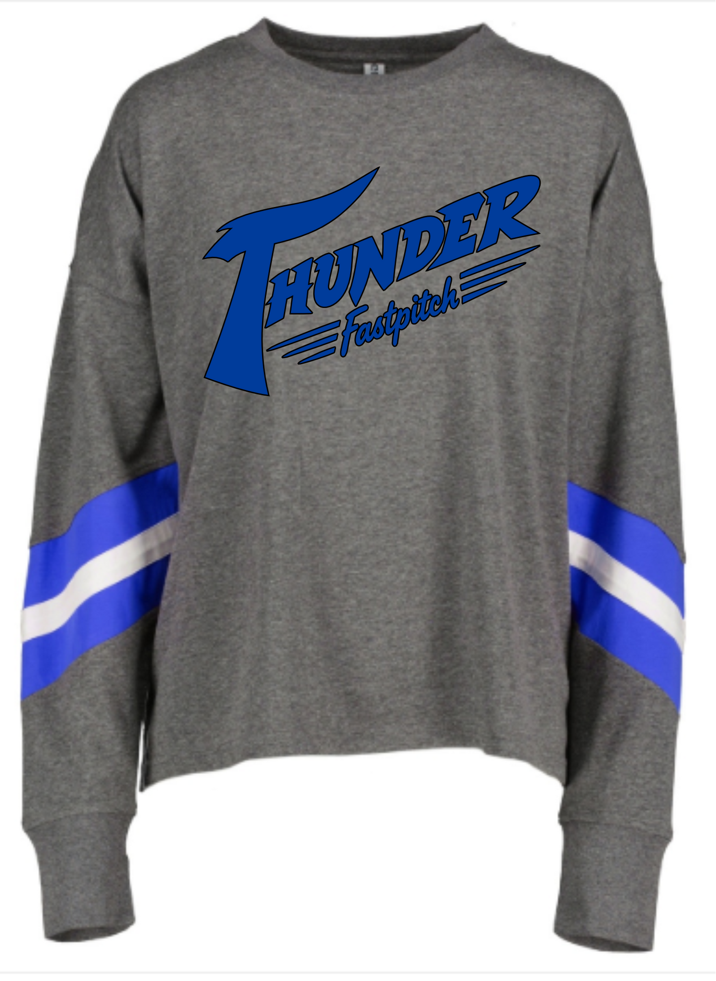 Ladies Essential Boxy Varsity Long Sleeve Tee