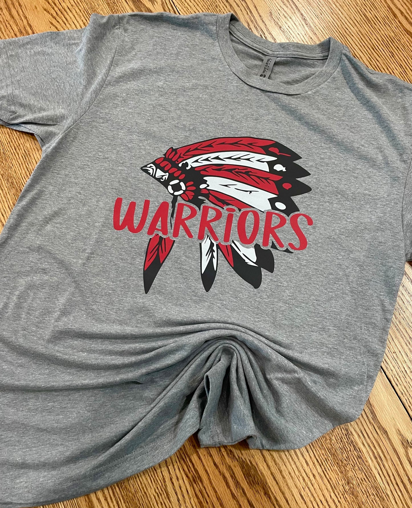 Warriors RED/BLACK Headress Next Level Apparel® Unisex CVC Tee