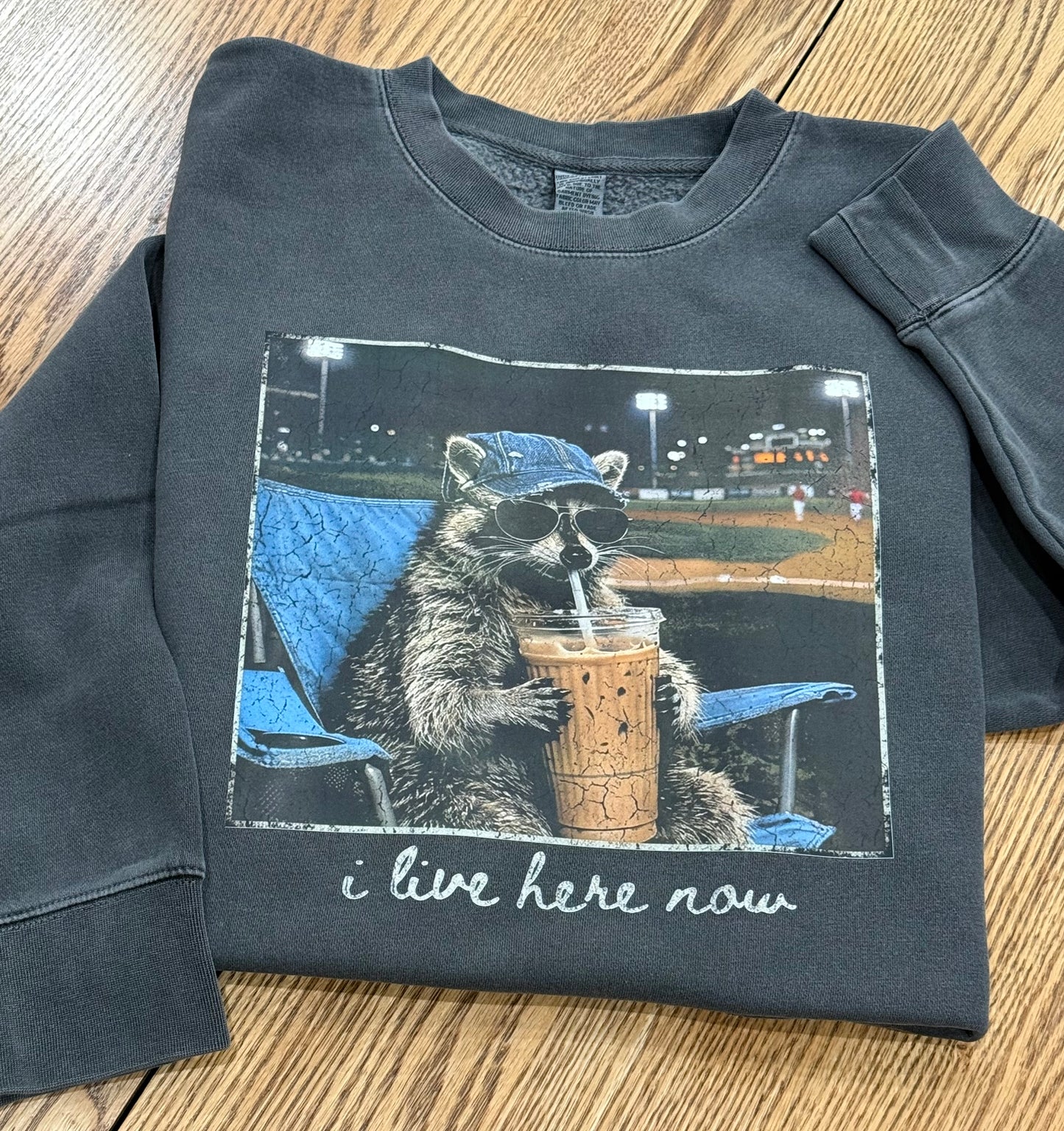 "I live here now" Independent Trading Co. - Midweight Pigment-Dyed Crewneck Sweatshirt