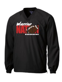 Sport-Tek® V-Neck Raglan Wind Shirt Warrior Nation Sports Logos