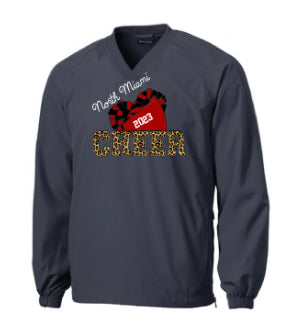 Sport-Tek® V-Neck Raglan Wind Shirt Cheer Logos