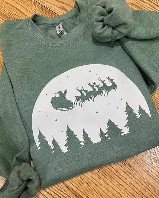 Santa's Sleigh Heavy Blend™ Adult Crewneck Sweatshirt