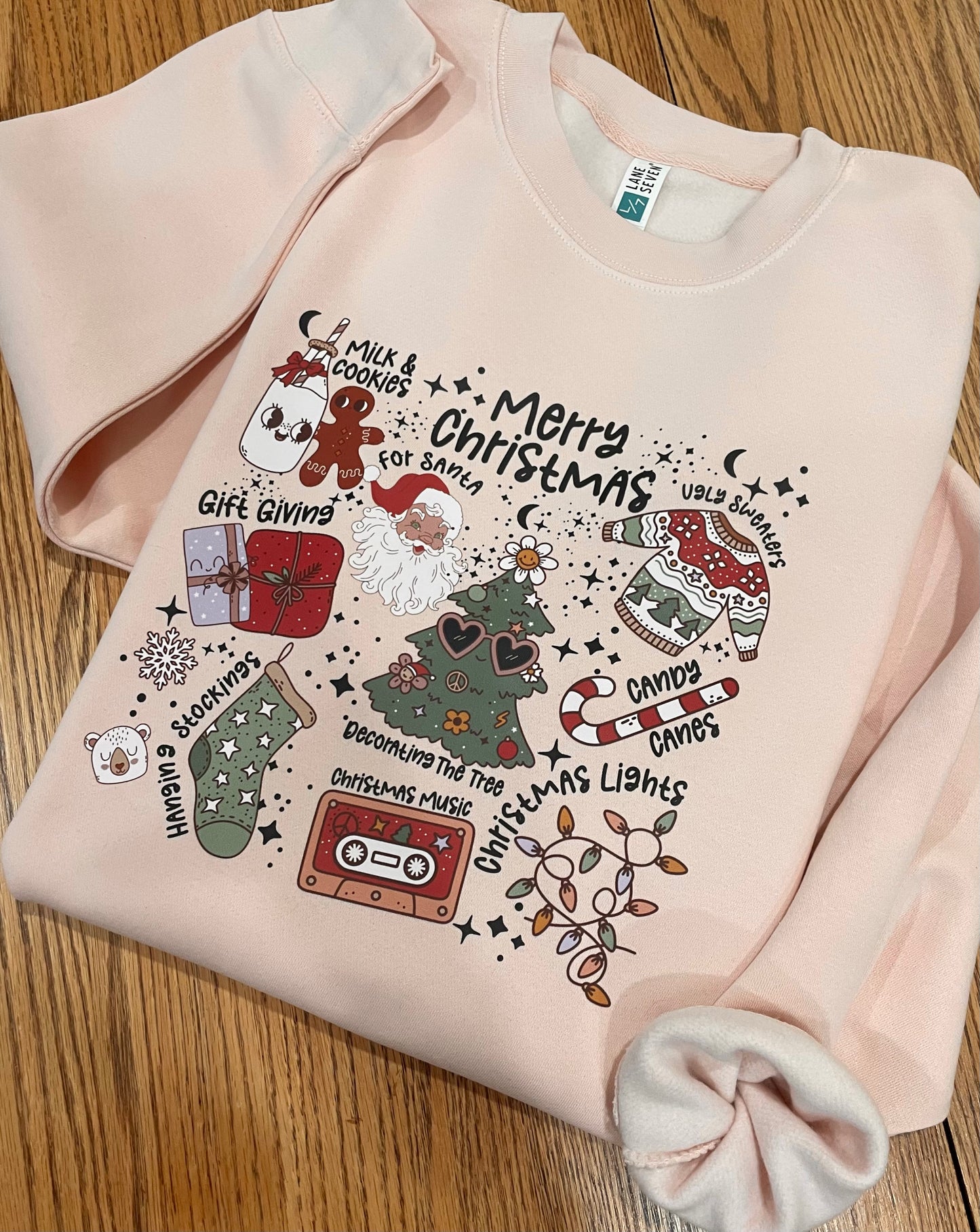 Retro Christmas Lane Seven® Premium Crewneck Sweatshirt