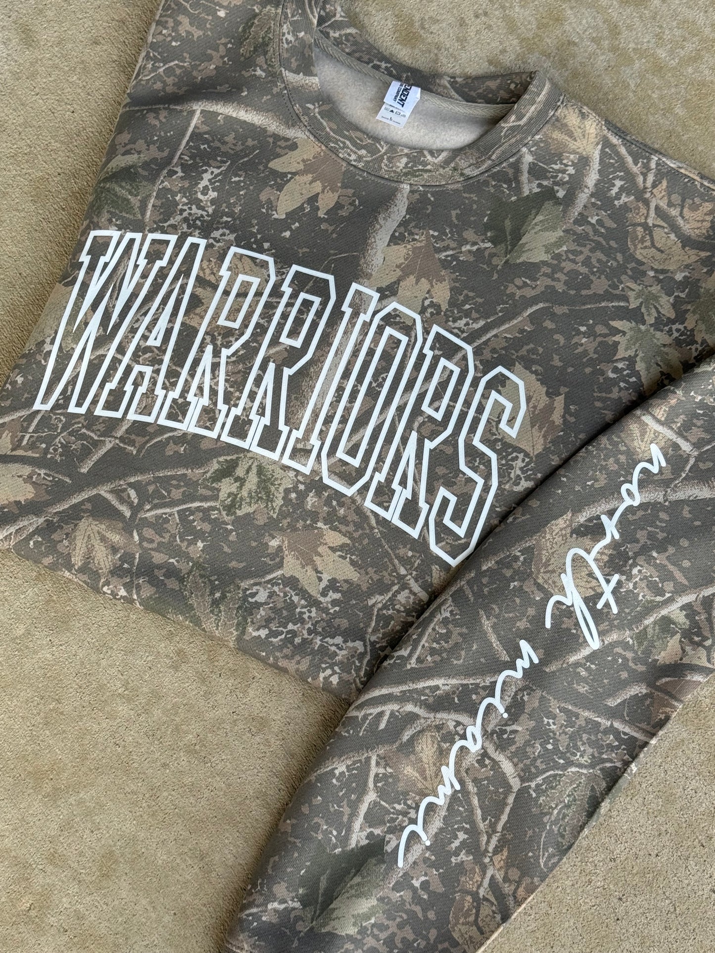 WARRIORS Deadwood Camo Independent Trading Co. Unisex Heavyweight Crewneck Sweatshirt