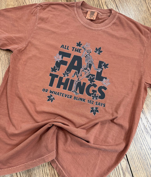 "All the Fall Things" Comfort Colors Unisex Garment-Dyed Heavyweight T-Shirt