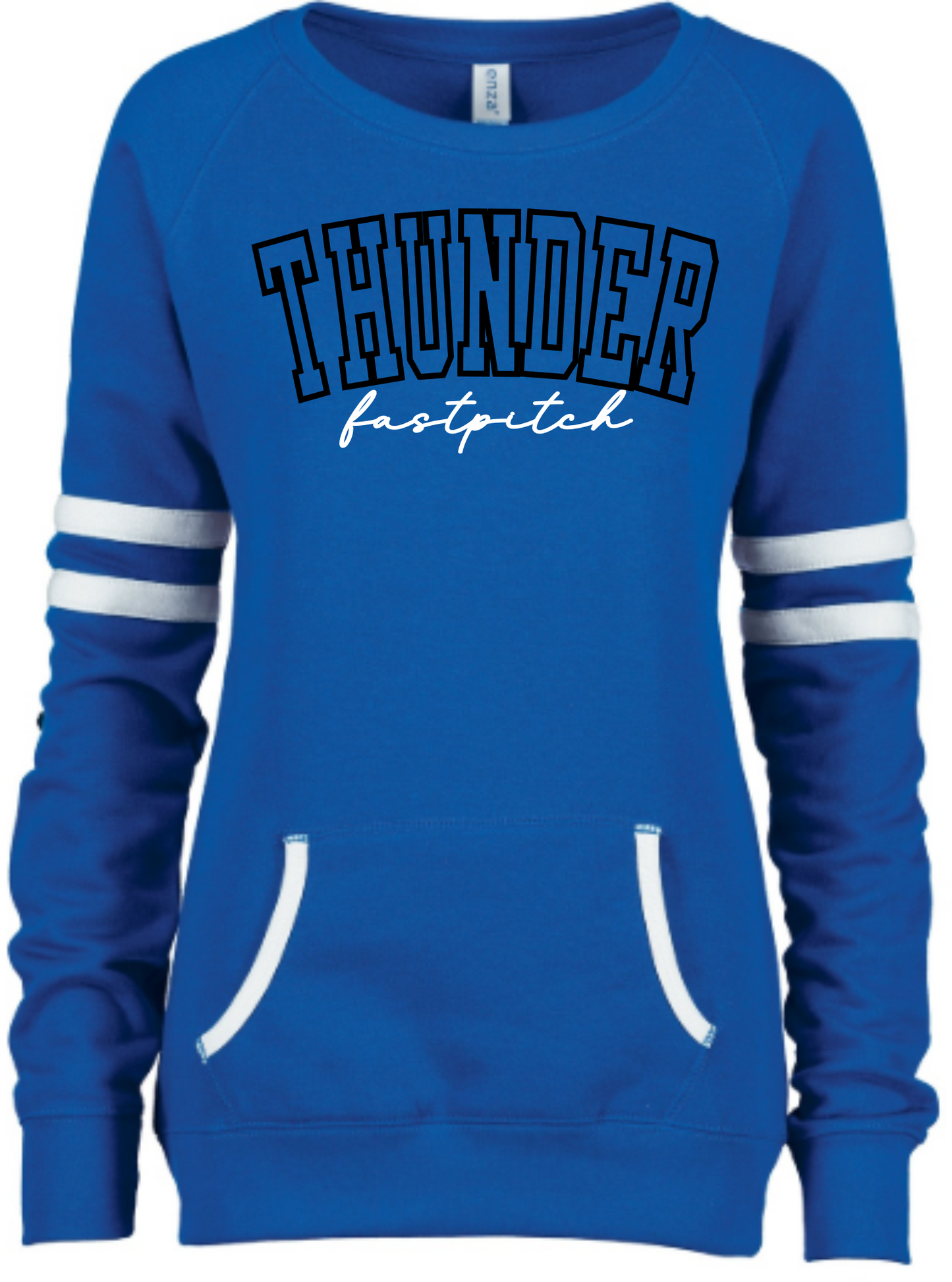 Ladies Varsity Fleece Crew Neck Pullover