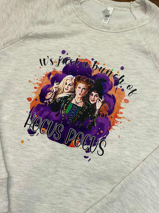 Hocus Pocus Bella Canvas Fleece Crew Raglan Sweatshirt